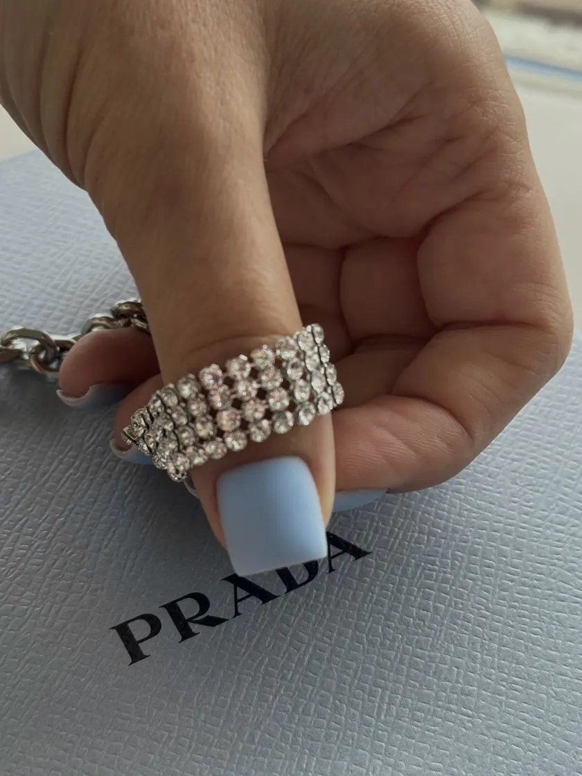 A gel manicure in a single colour